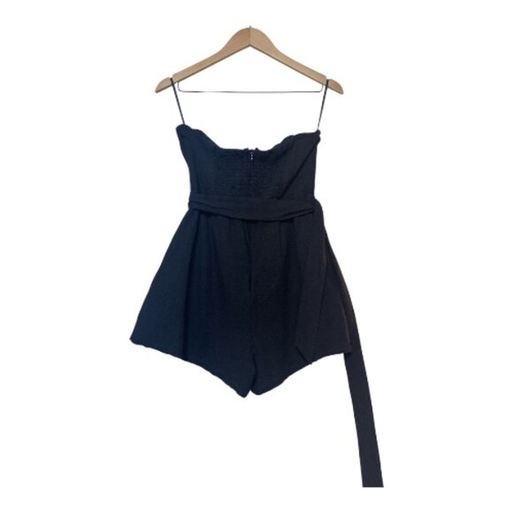 Petal & Pup Christie Strapless Romper | Black | M - Picture 3 of 8